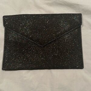 Rebecca minkoff glitter envelope clutch